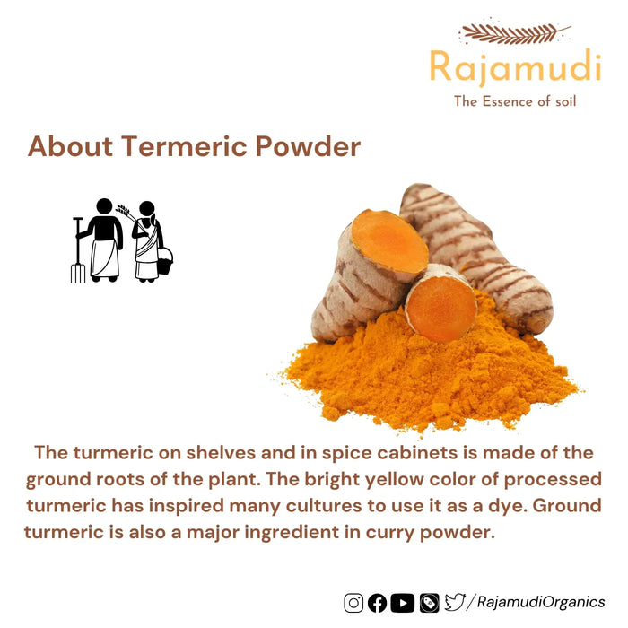 Premium Organic Turmeric Powder - Rajamudi Organics