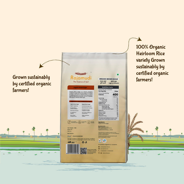 Organic Brown Sugar | Sulphurless Sugar - Rajamudi Organics