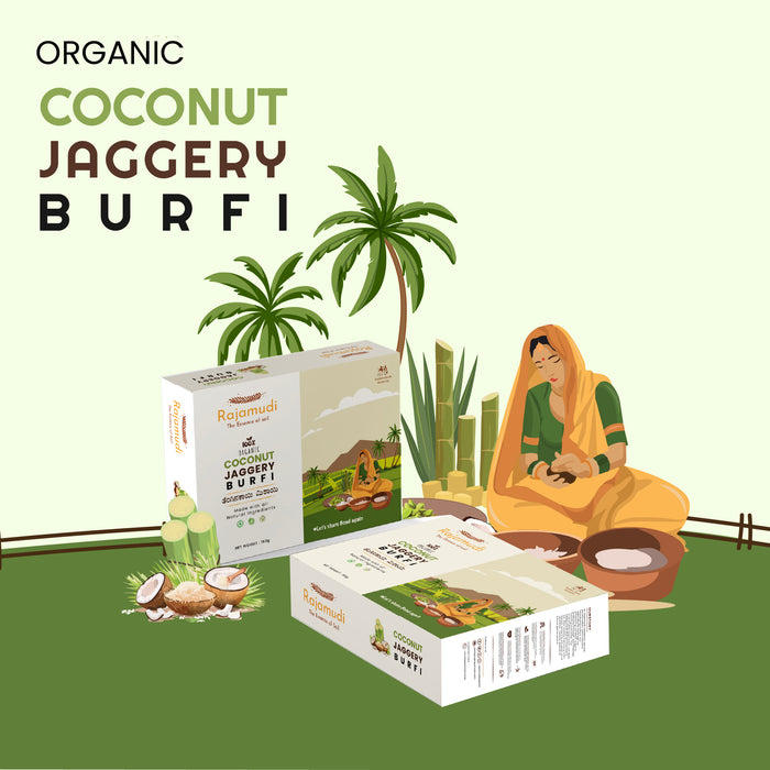 Organic Coconut Jaggery Barfi - The Everyday Dessert