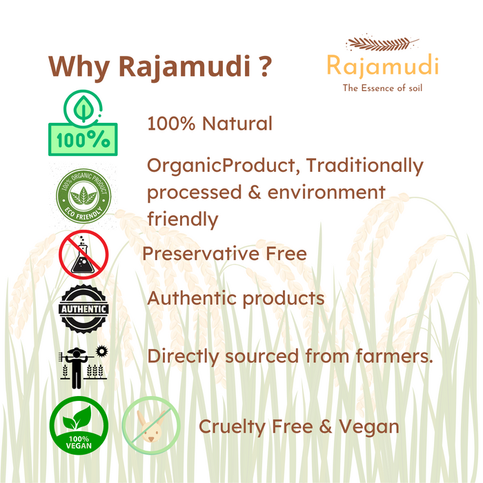 Premium Organic Turmeric Powder - 100% Natural, Anti-Inflammatory & Chemical-Free | Ideal for Cooking & Wellness - Rajamudi Organics