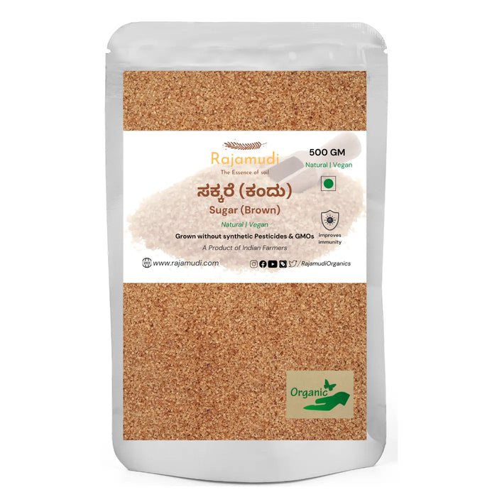 Organic Brown Sugar / Sulphurless Organic Sugar - Rajamudi Organics